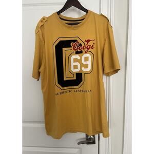 Coogi Y2K men’s Tshirt bold graphic design Sz. 3X yellow cotton Australia